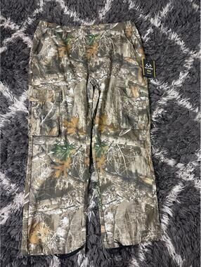 Realtree Edge Camo Cargo Pants Mens XL 40-42 Stretch Waist 6 Pocket Hunting NWT